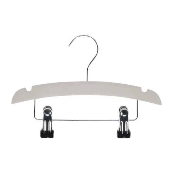 TWF Kledinghanger Met Clips - 3 Stuks - Hout Wit