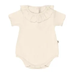 UAUA Ruffle Romper Korte Mouwen - 3-6 Mnd - Crema