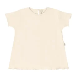 UAUA Ruffled T-Shirt Korte Mouwen - 3-6 Mnd - Crema