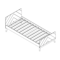 Vipack Billy Bed Satin White 90 x 200 cm