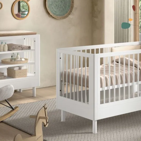 Vipack Forrest Babybed Met Ombouw - 70 x 140 cm - Beuk Wit