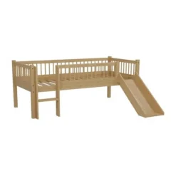 Vipack Forrest Semi - Halfhoogslaper Met Glijbaan 90x200 cm – Eik