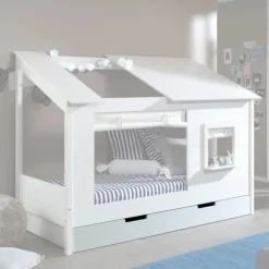 Vipack Housebed Bedlade Wit 90 x 200 cm
