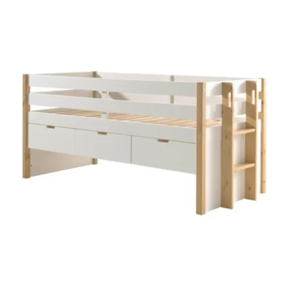 Vipack Margit Kajuitbed Met Lades White 90 x 200 cm