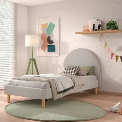 Vipack Moon Bed - 90 x 200 cm - Boucle Groen