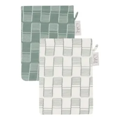 Witlof For Kids Sticky Stripes Washandjes - 2 Stuks