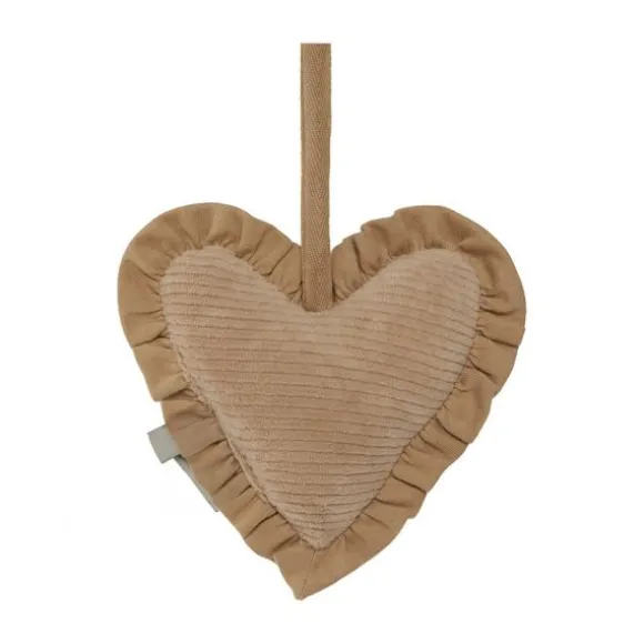 Witlof For Kids Velvet Rib Knuffeldoekje Hart - Soft Sand