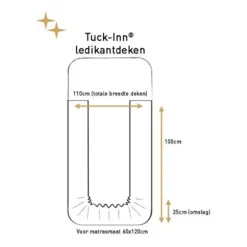 Witlof For Kids Velvet Rib Tuck-Inn Ledikantdeken - Soft Sand