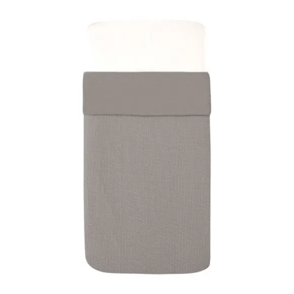 Witlof for kids Waves Tuck-Inn ledikantdeken - 60 x 120 cm - Warm Grey.