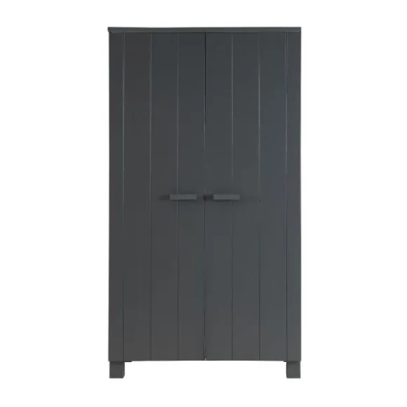 Woood Dennis Kledingkast Steel Grey 2-Deurs