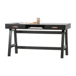 Woood Dian Bureau Grenen Diep Zwart