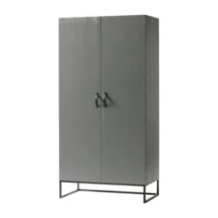 Woood Morris Kast 2-Deurs Grenen Leem