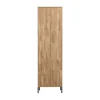 Woood New Gravure Hoge Kast - Met Lade - Eiken - Blanke Lak